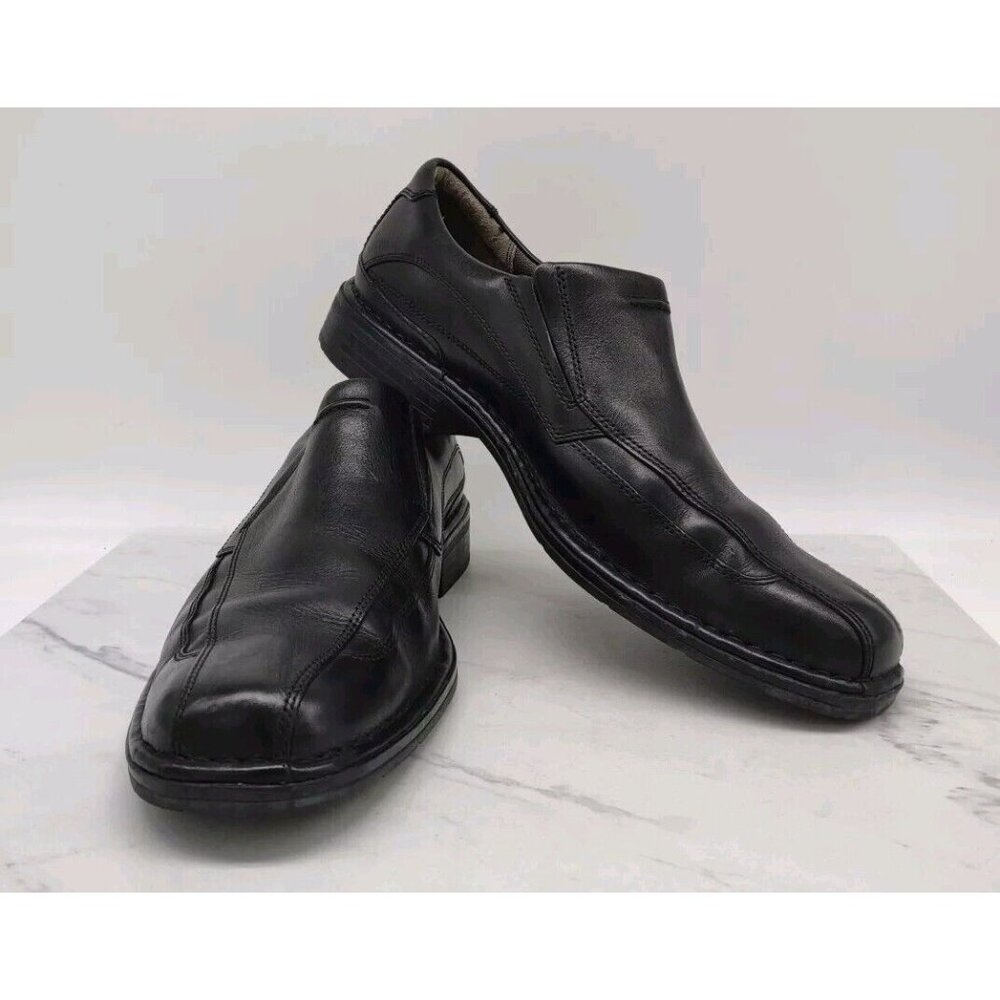 Clarks Mens Slip On Loafer Black Leather Shoes 72537 Size 13 M Extreme Comfort